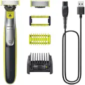 Philips OneBlade 360 QP2834/20 Face + Body, Folienschaber, Grau, Limette, Contour-following technology, Dual protection system, 360 Blade, Akku, 60 min, 4 h