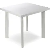 Ipae Pro Garden Quadratischer Tisch für den Außenbereich. Farbe: white 80x75x72cm