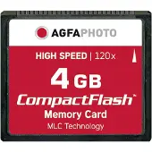 Agfa Compact Flash, 4GB, 4096 MB, Kompaktflash (CF), 100000 Zyklen pro logischen Sektor, 42.8 mm, 3.3 mm, 36.4 mm