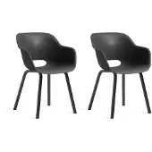 Keter Noa Duo Sessel 2 Stück Graphit 260029