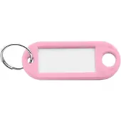 Combicraft Schlüsseletiketten mit ausziehbarem Papier in Rosa 55x22 mm - 100er Pack
