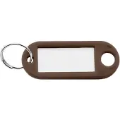 Combicraft Schlüsseletiketten mit ausziehbarem Papier in Dunkelbraun 55x22 mm - 100er Pack