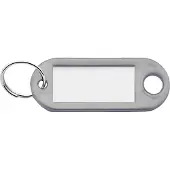 Combicraft Schlüsseletiketten mit ausziehbarem Papier in Silber 55x22 mm - 100er Pack