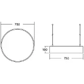 Brumberg Biro Circle direkt Ø 75 cm, on/off, weiß, 4000 K