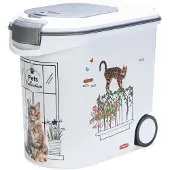 Curver Trockenfutterbehälter Katze - Balkon-Design: bis 12 kg Trockenfutter (35 Liter)