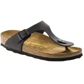Birkenstock Gizeh Frauen Zehensteg Stil Birko Flor T Bar Sandale Schwarz – Vereinigtes Königreich 2.5 - EU 35 / Schwarz