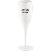Koziol Sektglas 100 ml mit Druck CHEERS No. 1 LOVE YOU TO THE MOON