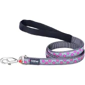 Red Dingo Hundeleine STYLE HOT PINK ON COOL GREY 2 x 120 cm