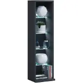 VCM Holz CD DVD Stand Regal Rasato mit Glasböden