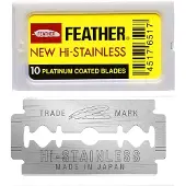 Feather New Hi-Stainless Double Edge Rasierklingen Packungsinhalt 10 Stück