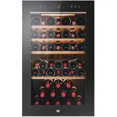 Haier Wine Bank 50 Serie 5 HWS49GA, Weinkühler mit Kompressor, Freistehend, 49 Flasche(n), F, Schwarz, Schwarz