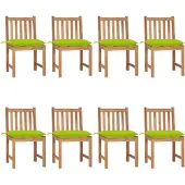 vidaXL Gartenstühle 8 Stk. mit Kissen Massivholz Teak