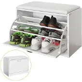 SoBuy FSR16-W Schuhregal | Weiß | MDF | 60 X 30 X 48