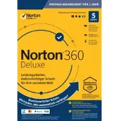 Norton 360 Deluxe | 5 Geräte | 1 Jahr | 50 GB Cloud-Speicher | Windows, Mac, Android &amp; iOS
