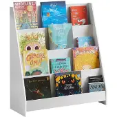 SoBuy Kinderbuchregal - 4 Ablagefächer - Weiß - 80x30x88 cm