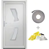 vidaXL Haustür Weiß 108x200 cm PVC