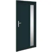 vidaXL Haustür Anthrazit 108x208 cm PVC