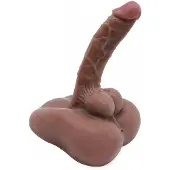 Hismith Premium Penis Masturbator Flexibler Dildo mit Anus Braun