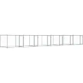vidaXL Hundezwinger mit Türen Grau 12x2x1,5 m Verzinkter Stahl