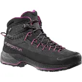 La Sportiva - Approach-Schuhe mit GORE-TEX - TX4 Evo Mid GTX W Carbon/Springtime für Damen aus Leder - Größe 37,5 - schwarz