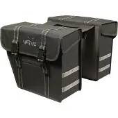 Polydaun Fahrradtasche Greenlands - doppelte Fahrradtasche - abgeschrägt - vorgeformt – reflektierend - 25 Liter – Schwarz