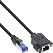 Goobay CAT 6A Verlängerungskabel, S/FTP (PiMF), schwarz