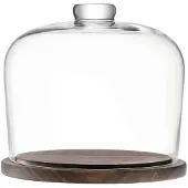 LSA International Servierplatte L.S.A. City mit Glocke 22 cm