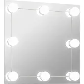 vidaXL Wandspiegel mit LED-Beleuchtung Quadratisch Glas