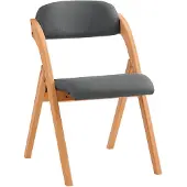 SoBuy Holz-Klappstuhl mit gepolstertem Sitz - 47x57x79 cm - Buche