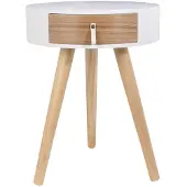 Home deco Nachttisch Nora weiß 34.5x34.5x47cm