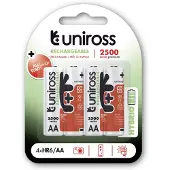 Uniross Batteries Ni-MH AA HR6 Genopladelige Batterier 2500mAh 4 stk.
