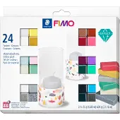 Staedtler FIMO effect 8013 ofenhärtende Modelliermasse Materialpackung "effect Basic", 24 Halbblöcken je 25g