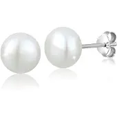 Elli Ohrringe Perlen Süßwasserzuchtperle Elegant Basic Silber Elli Weiß