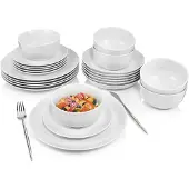 Bluespoon SÄNGER Porzellan Geschirrset New Port, Tafelservice 24 teilig für 6 Personen