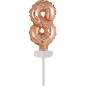 Riethmüller Micro Size Zahl 8 Rose Gold Folienballon N6 verpac