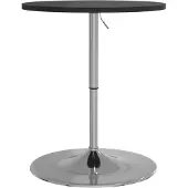 vidaXL Bartisch Schwarz 60x60x90 cm Holzwerkstoff Verchromter Stahl