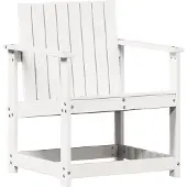 vidaXL Gartenstuhl Weiß 62x56x77 cm Massivholz Kiefer