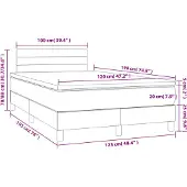 vidaXL Boxspringbett mit Matratze Hellgrau 120x190 cm Stoff
