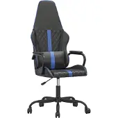vidaXL Gaming-Stuhl Schwarz und Blau Kunstleder
