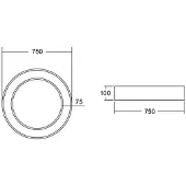 Brumberg Biro Circle Ring Decke Ø 75 cm DALI weiß 4000 K
