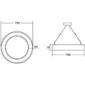 Brumberg Biro Circle Ring5 direkt Ø 75 cm on/off weiß 830