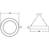 Brumberg Biro Circle Ring3,5 direkt Ø 60 cm DALI CCT silber