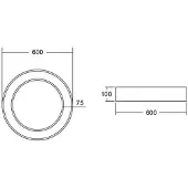Brumberg Biro Circle Ring Decke, Ø 60cm, DALI, weiß, 830