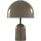 Tom Dixon Bell Portable Tischleuchte H28 IP44 Taupe - , BELL PORTABLE, dimmbar, Grau, für Wohnzimmer, Kunststoff, Design