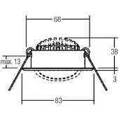 Brumberg LED-Einbauspot BB09, RC, Anschlussbox, weiß
