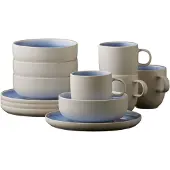 Studio Round Speise-Service North 12-teilig, Eisblau