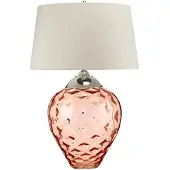 Elstead Lighting Elstead Samara Tischleuchte E27 79cm Lachs Poliertes Nickel Jakobsmuschel-taupe