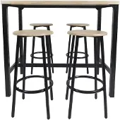 Home Deco Factory Loka Stehtisch und 4 Hocker