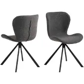 Ebuy24 BatildaA1 Esszimmerstuhl Drehfunktion grau.