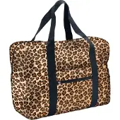 Sonstige Verlage Faltbare Reisetasche aus Polyestergewebe mit Leoprint, gefüttert und bis 30 kg belastbar